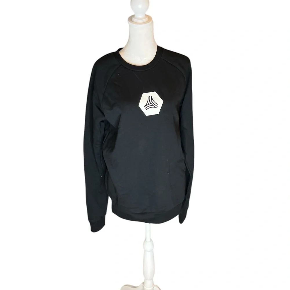 Men's adidas Black Sporting Kansas City Tango Raglan Sweatshirt Size small